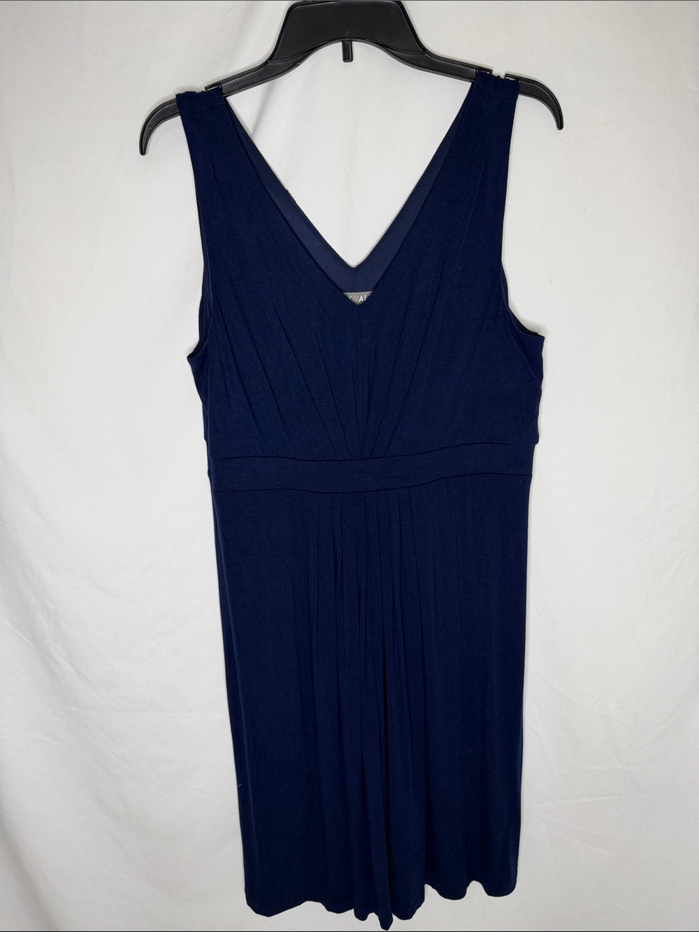 Roz & Ali Navy V-Neck Sleeveless Dress